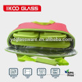 Oven safe pyrex glass bakepan with pp lid and bag